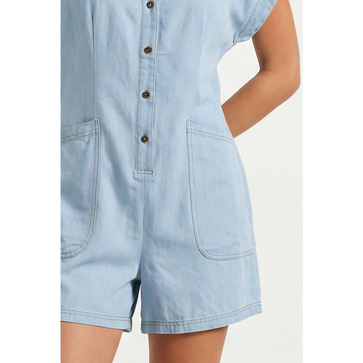 Kerri Relaxed Button Front Romper
