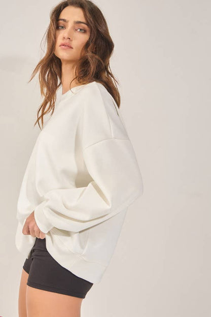 CeCe Bow-Back Oversized Sweatshirt