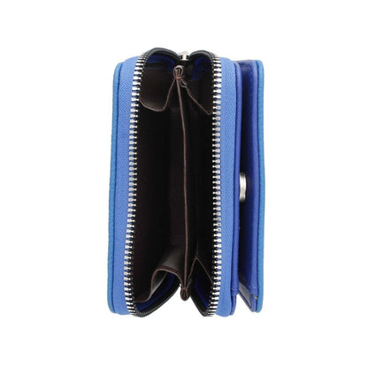 ZPB Sorority Blue Tassel Keychain Zipper Wallet