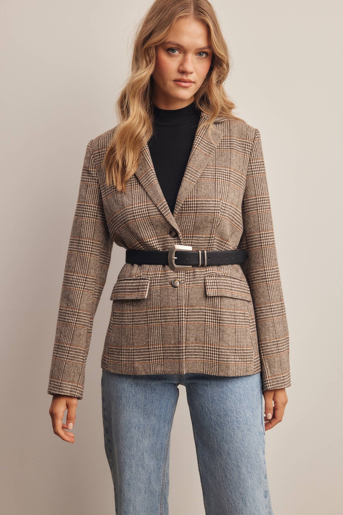 Plaid Tailored Blazer by Forte
