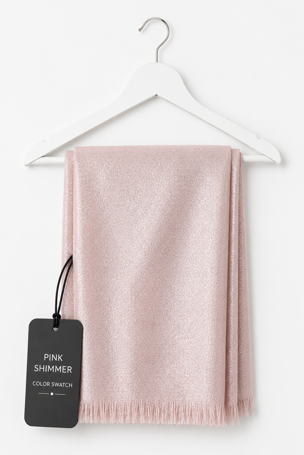 Metallic Shawl Wrap – Sparkle Fringe Oblong Evening