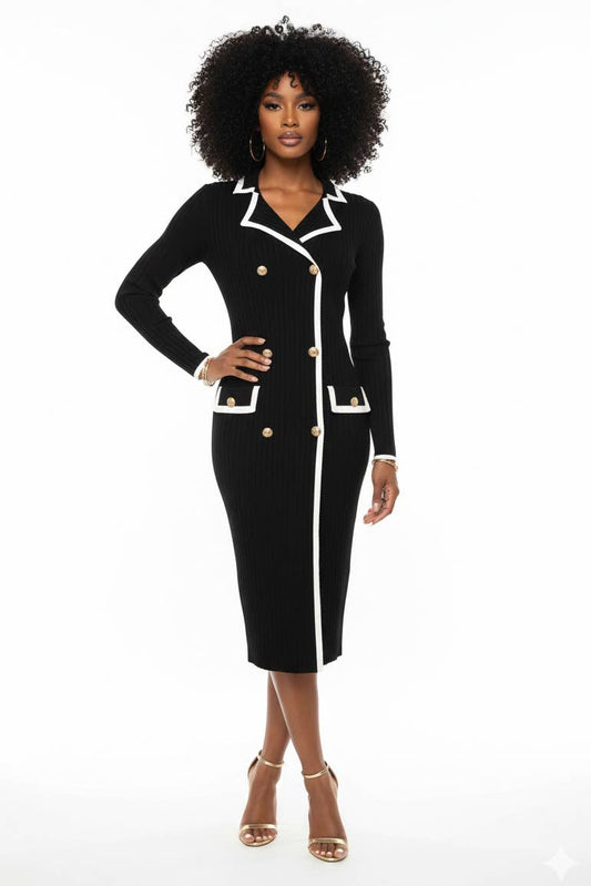 Josie Knit Contrast Dress