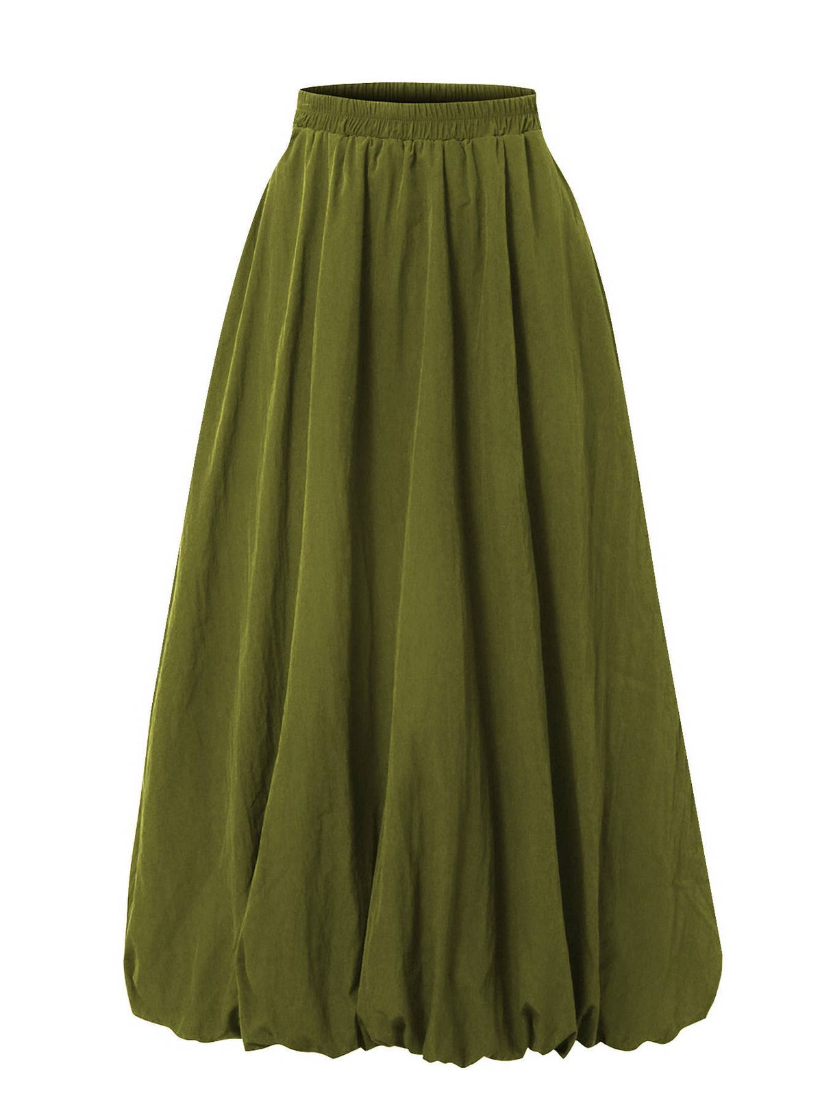 Street Style Balloon Midi Skirt