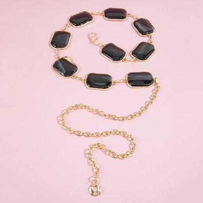 Marble Stone Gold Chain Belt