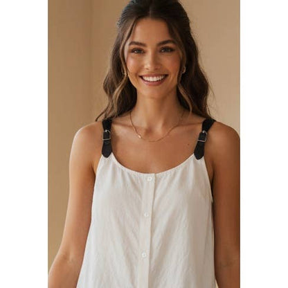 Buckle Strap Sleeveless Top