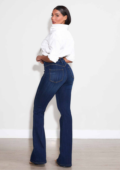 Denim Jeans  Smooth & Stretchy Flare leg pants
