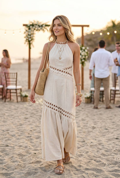 Brie Lace Trimmed Maxi