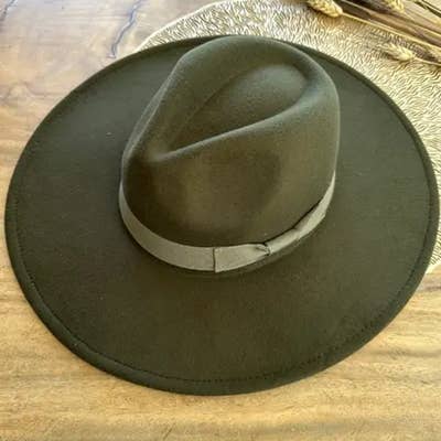 Vegan Felt Panama Hat W/Ribbon