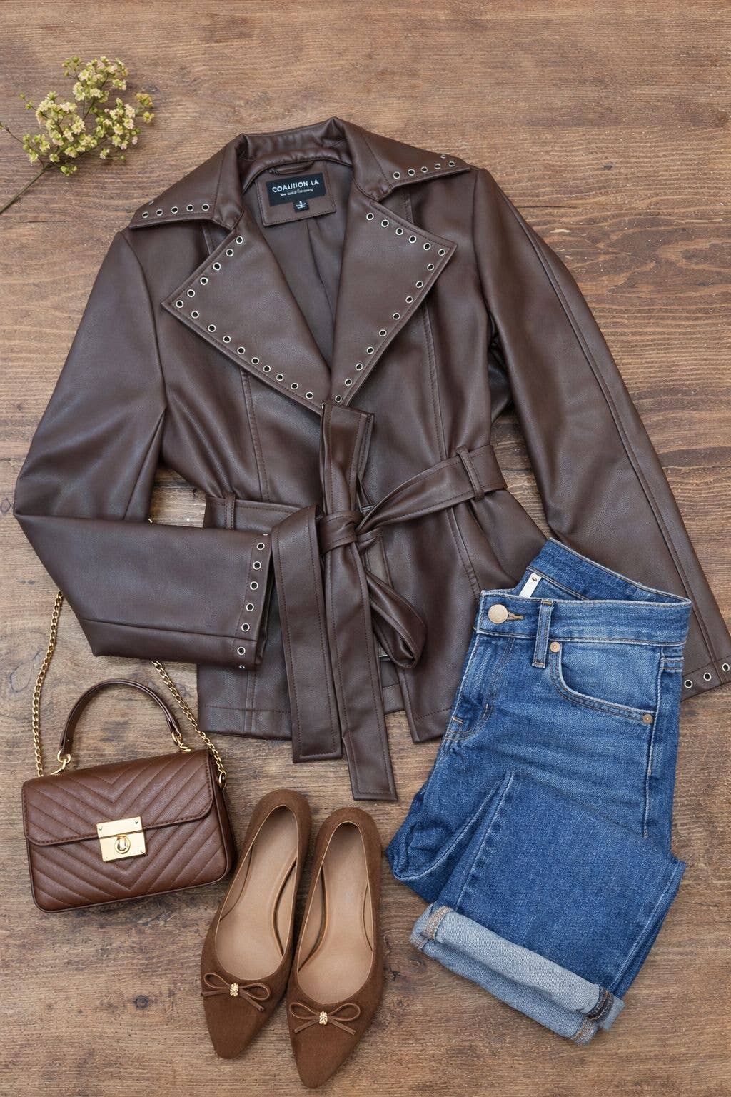 Probation Vegan Leather Wrap Jacket by Coalition