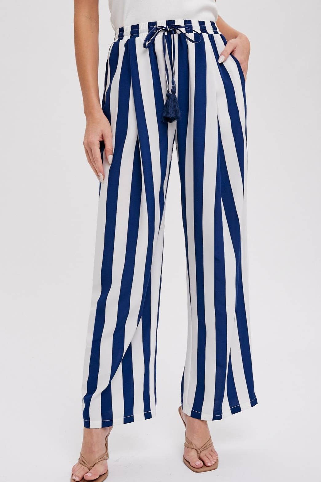 Stripe Wide Leg Pants