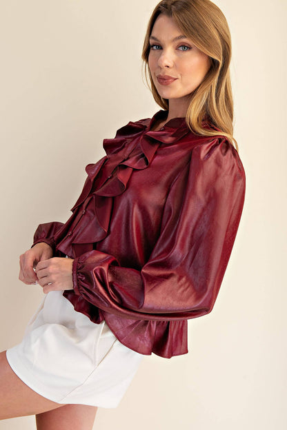 Long Sleeve Ruffle Top