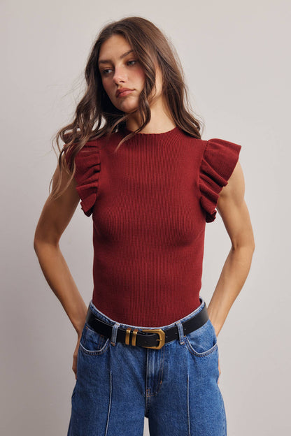 Cameo Ruffle Top By Forte