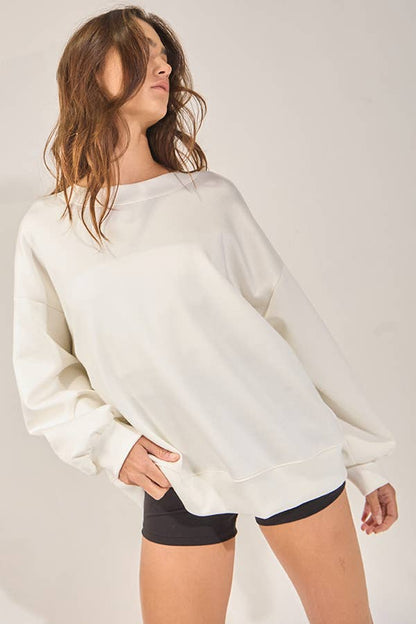 CeCe Bow-Back Oversized Sweatshirt