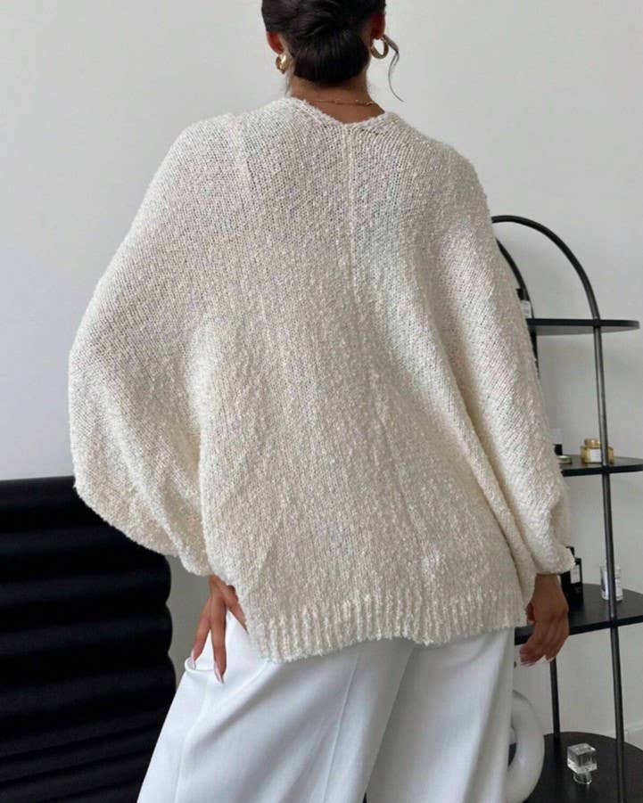 Janet Crossover V-Neck Cardigan Sweater