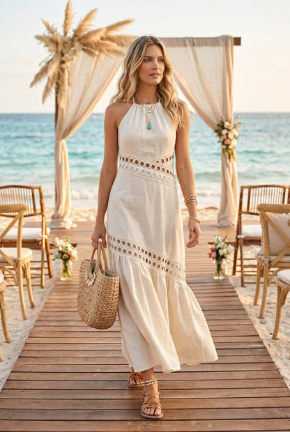 Brie Lace Trimmed Maxi