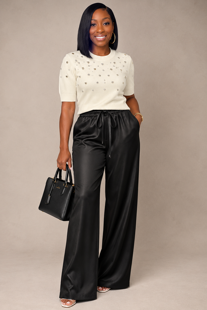 Rhinestone Sweater Top