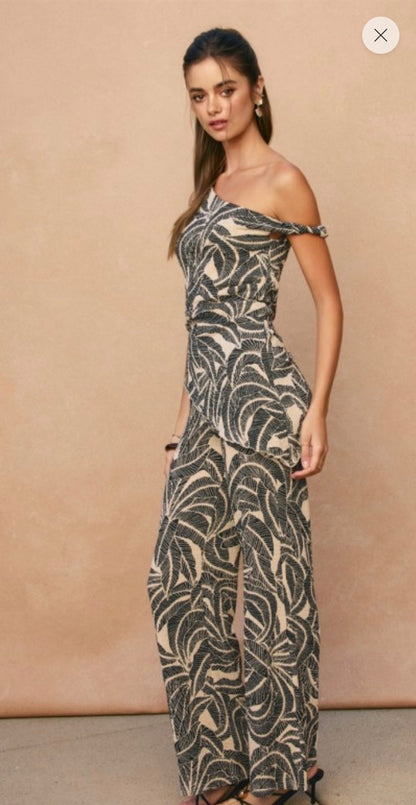 Palm Leaf wide leg pants