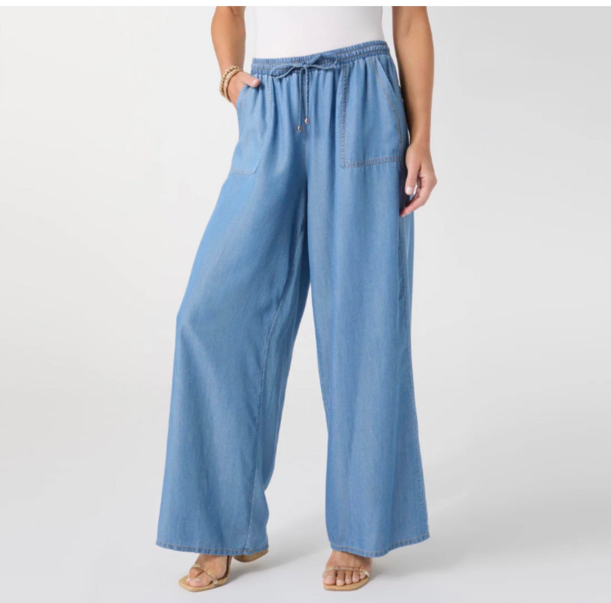 Camren Chambray Wide Leg Pants
