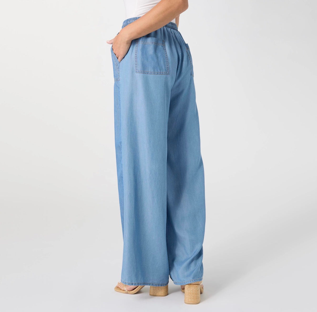 Camren Chambray Wide Leg Pants