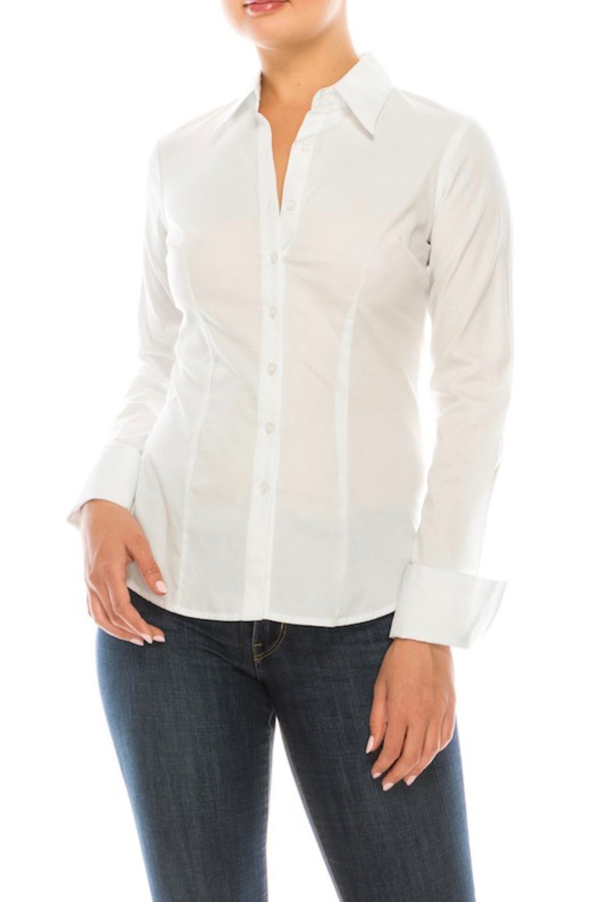 Celine Button Down Blouse by Mimi Apparel