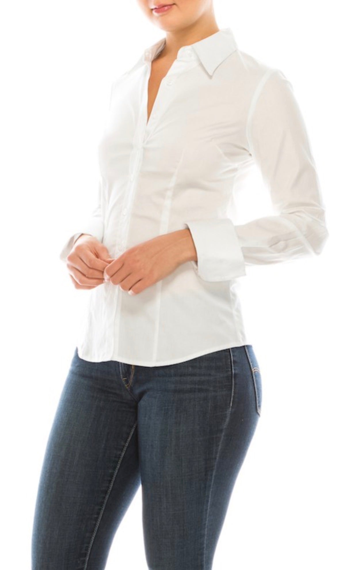 Celine Button Down Blouse by Mimi Apparel
