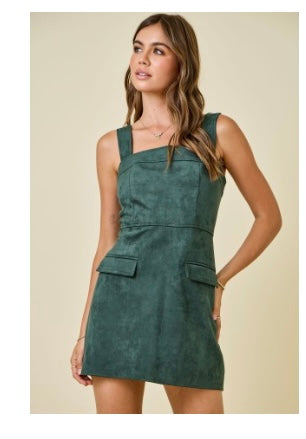 Espresso Suede Mini Dress