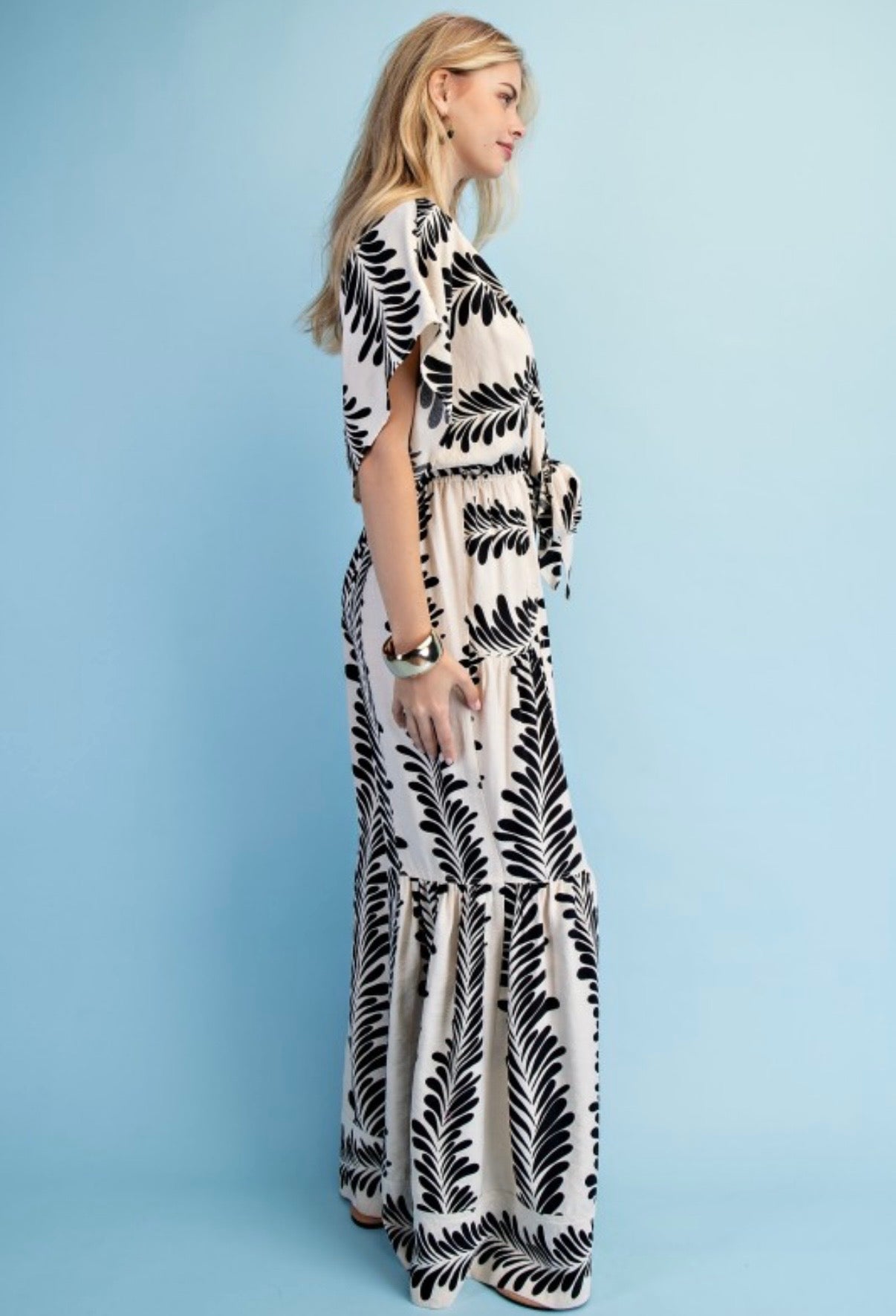 Voluminous Wide Leg Tied Back Jumpsuit