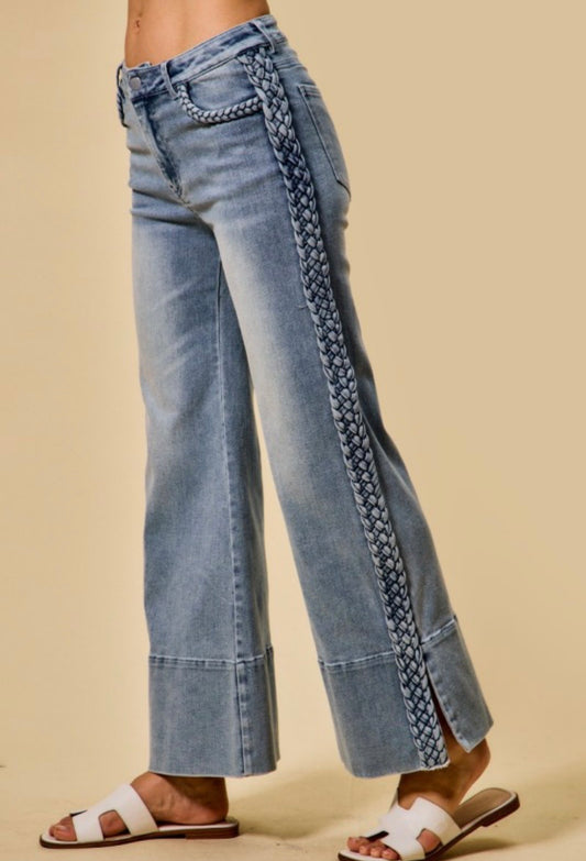 Lavaisha Braided Dtail Jeans