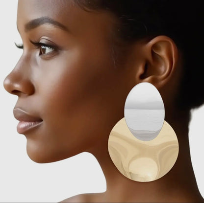 Essence Oversized Disc Earrings