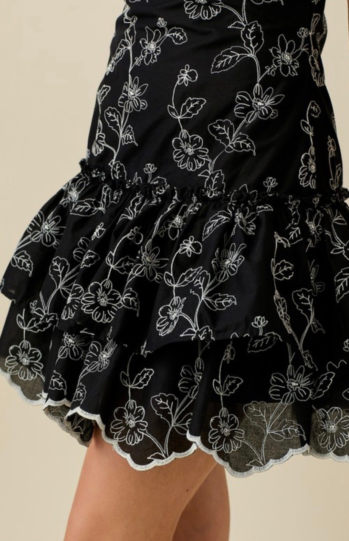 Tashera Embroidery Mini Dress