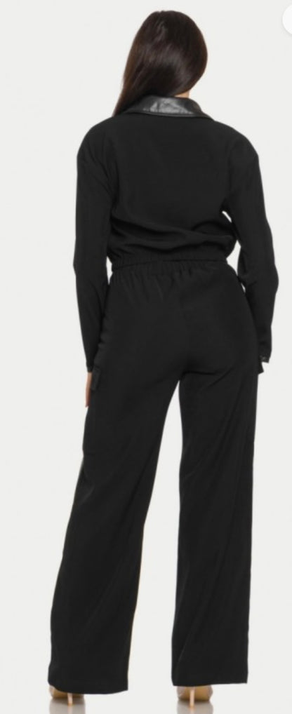 Coritta Two Piece Leather Trim set