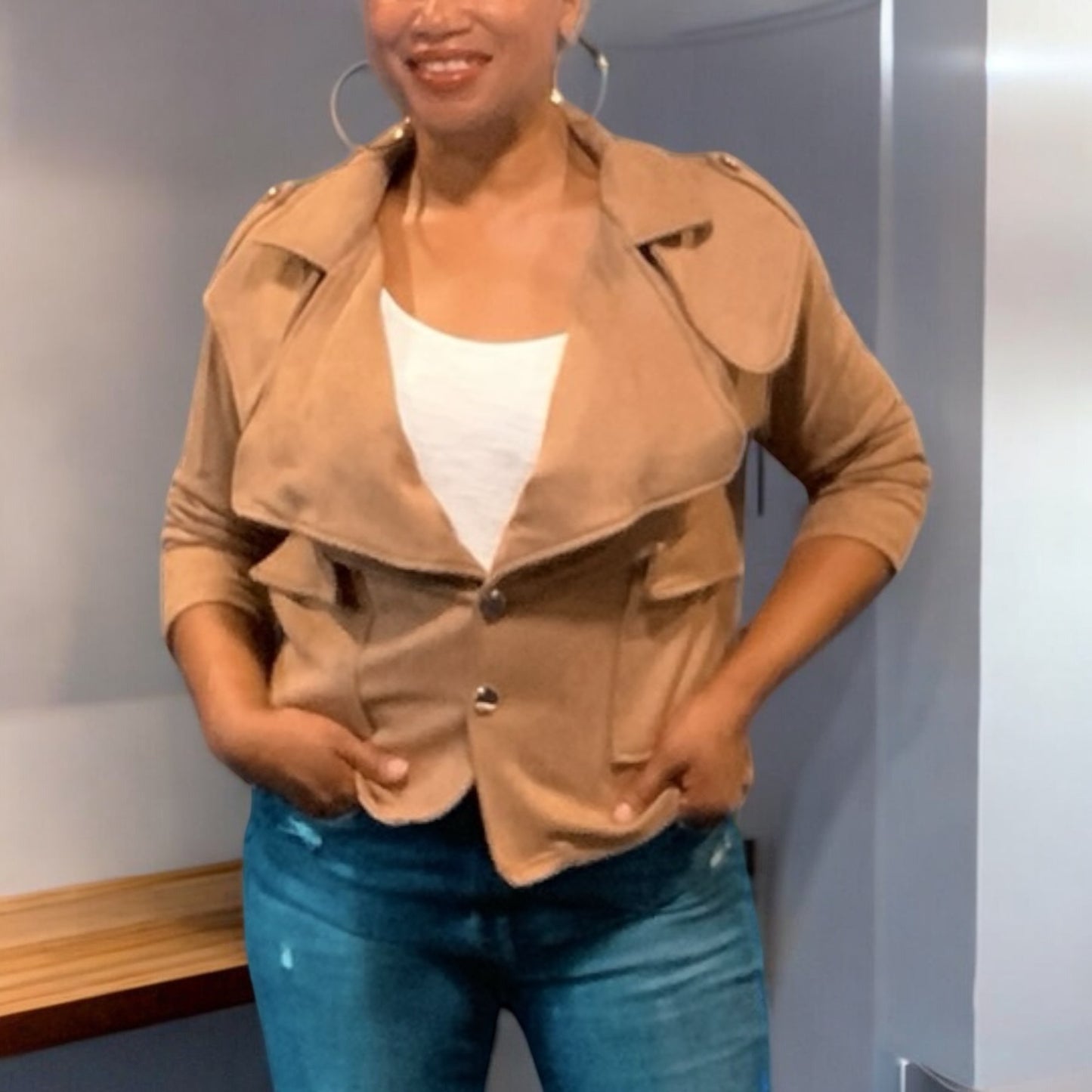 Whitney  Vegan Suede Moto Jack