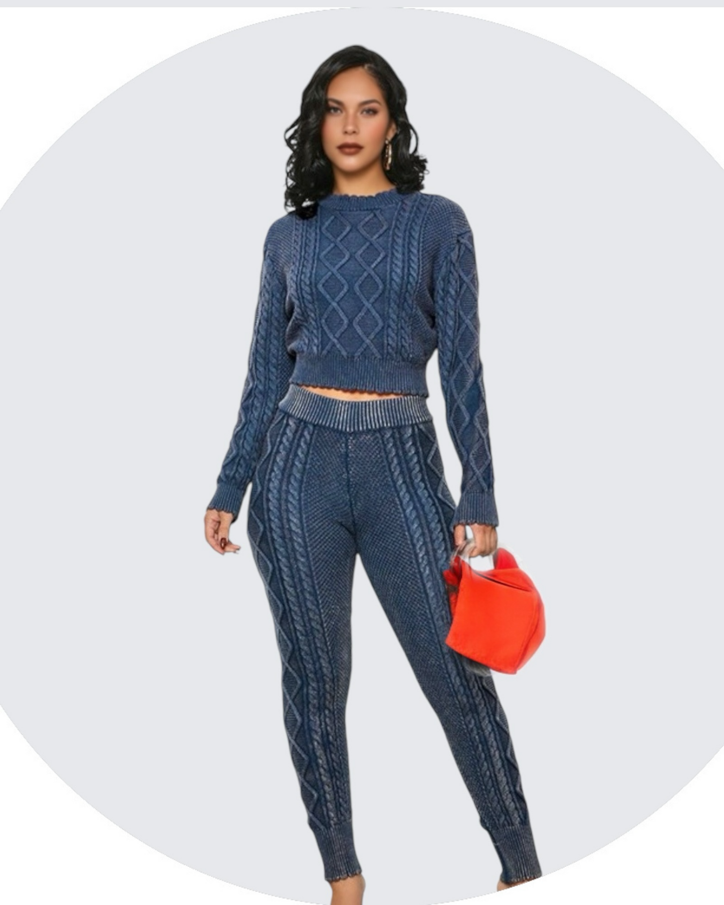 WOMEN FASHION 2PCS SWEATER PANTS SET