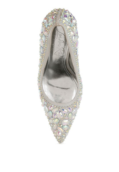 Iceout Diamante & Rhinestone Embellishments Pumps