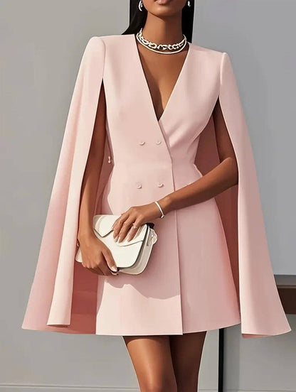 Cape Code Double Breasted Cape Blazer Dress