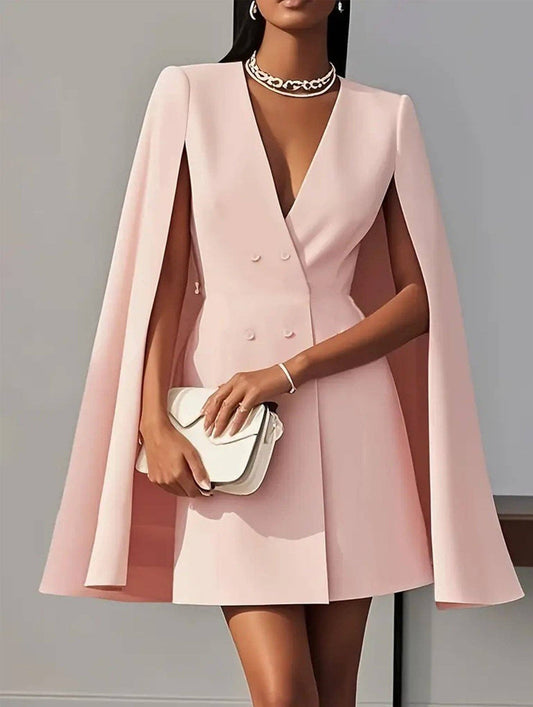 Cape Code Double Breasted Cape Blazer Dress