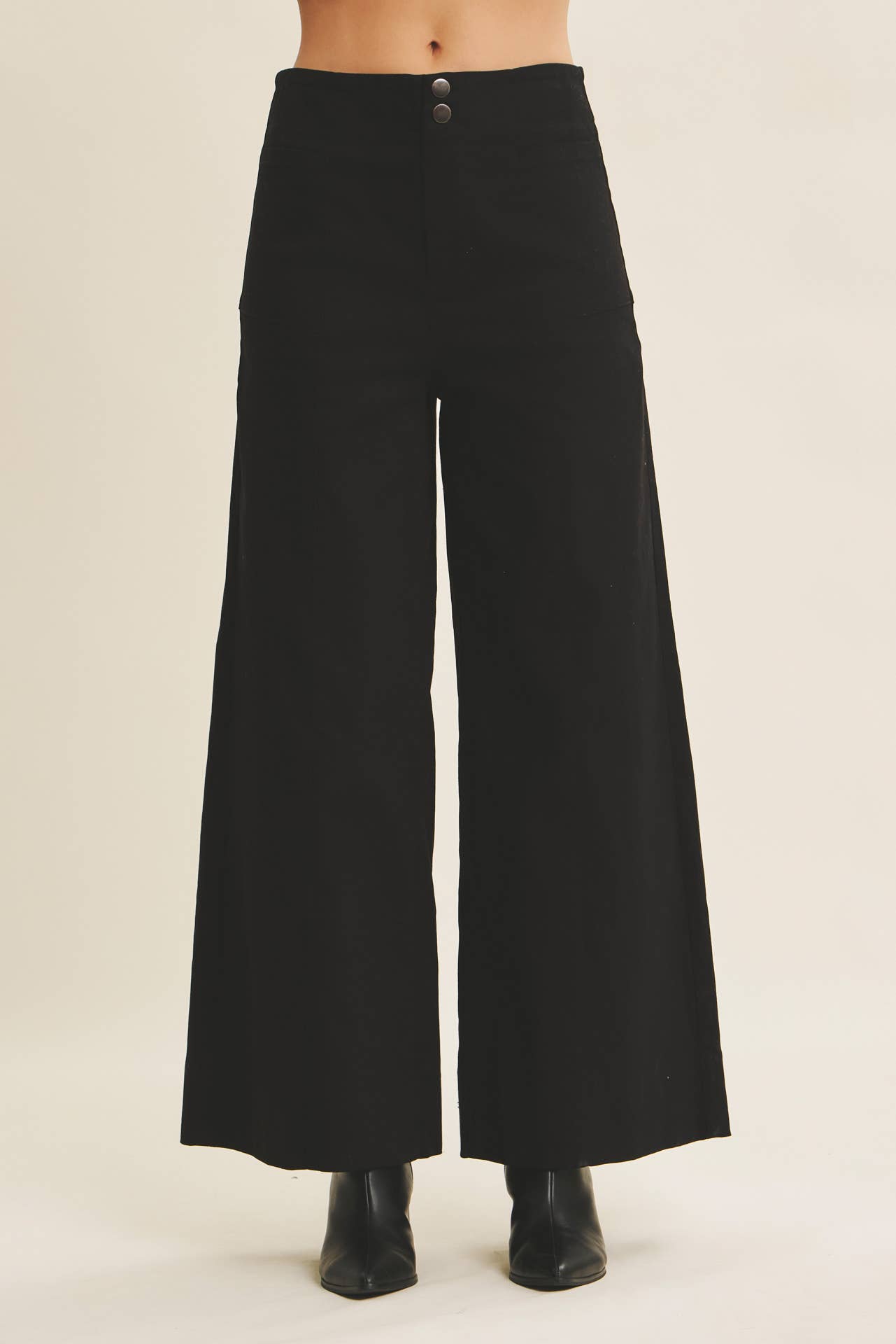 Jamesha Wide Leg Khaki Pants