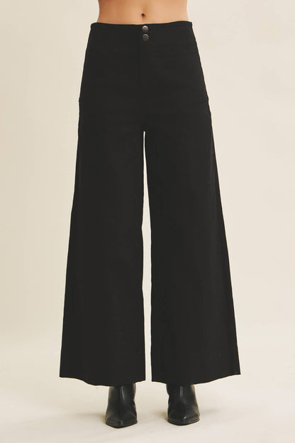 Jamesha Wide Leg Khaki Pants