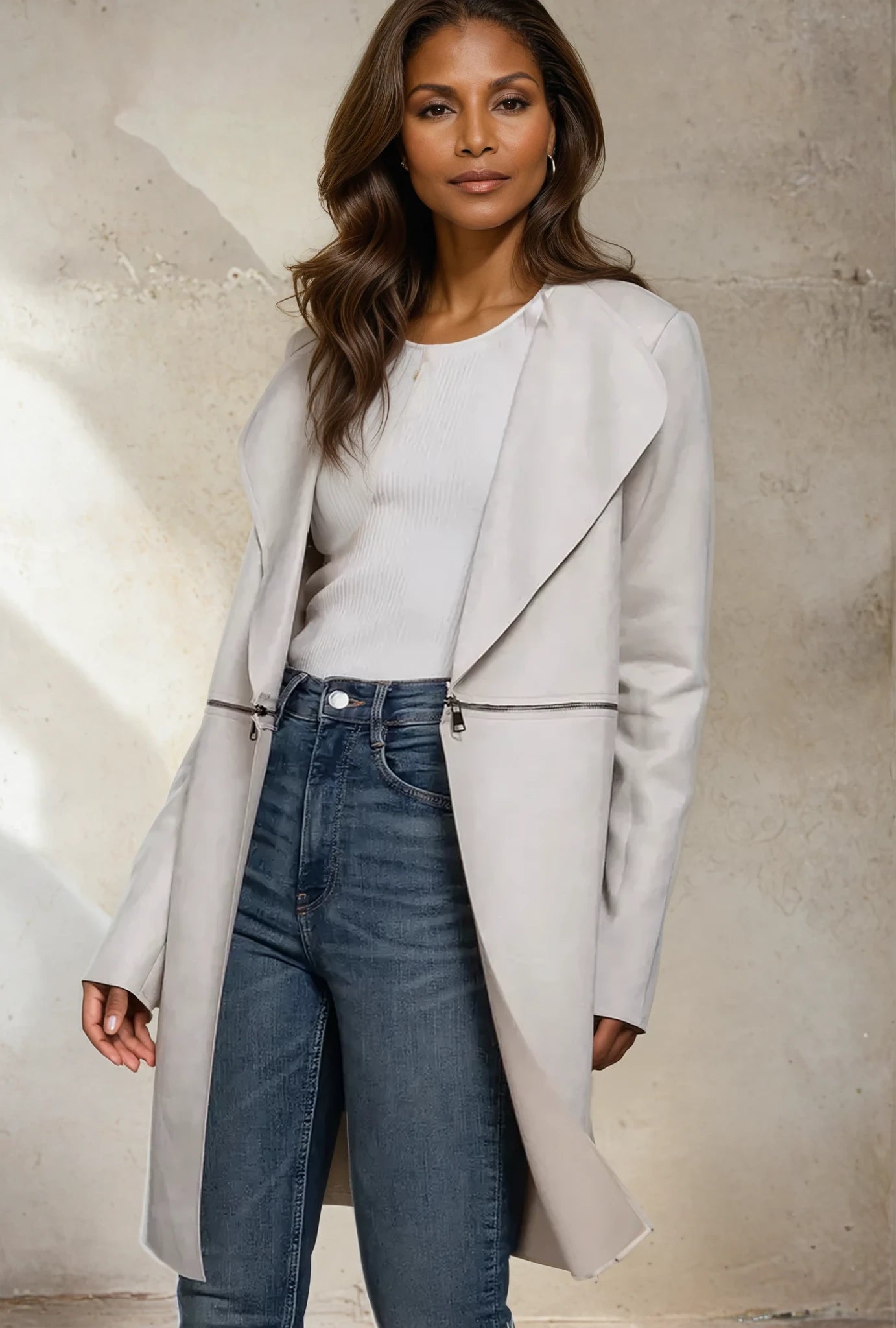 Sybil Two Zipper Long Jacket