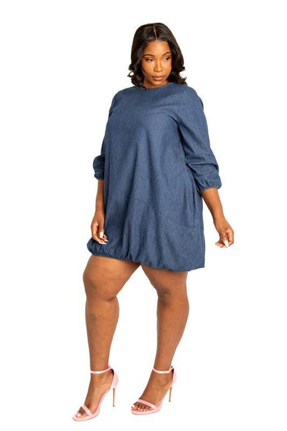 Niesha Washed Bubble Hem Dress
