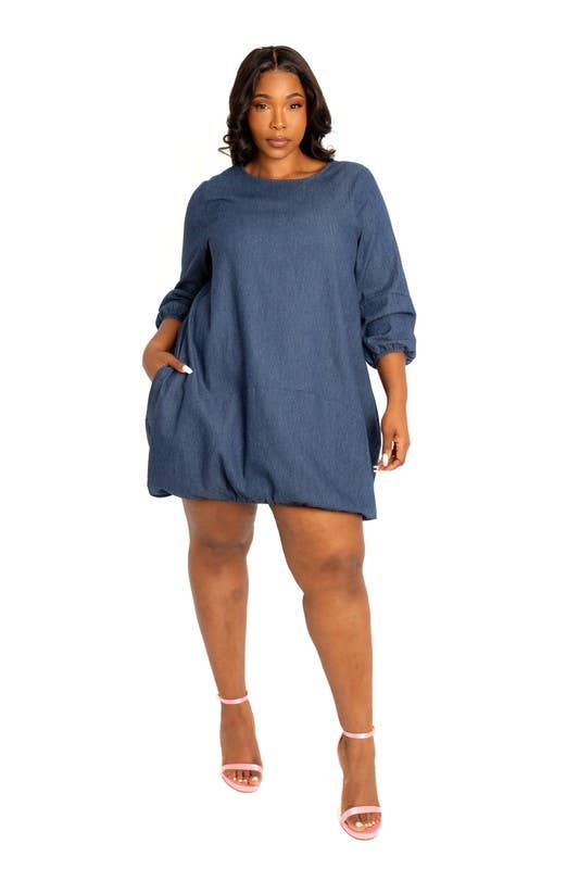 Niesha Washed Bubble Hem Dress