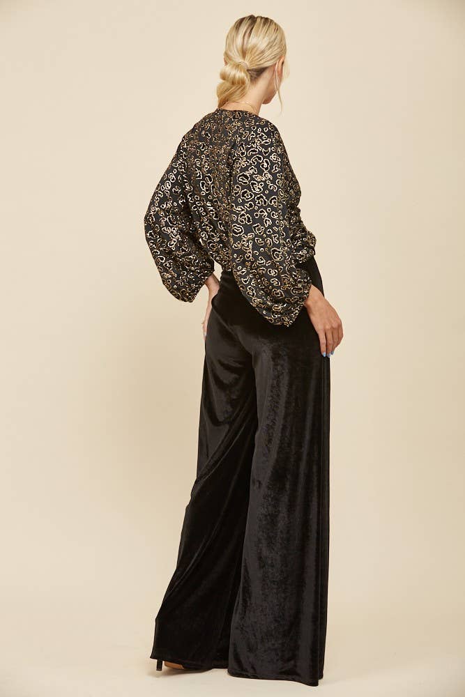 Velvet Palazzo Pants by Wisteria Lane