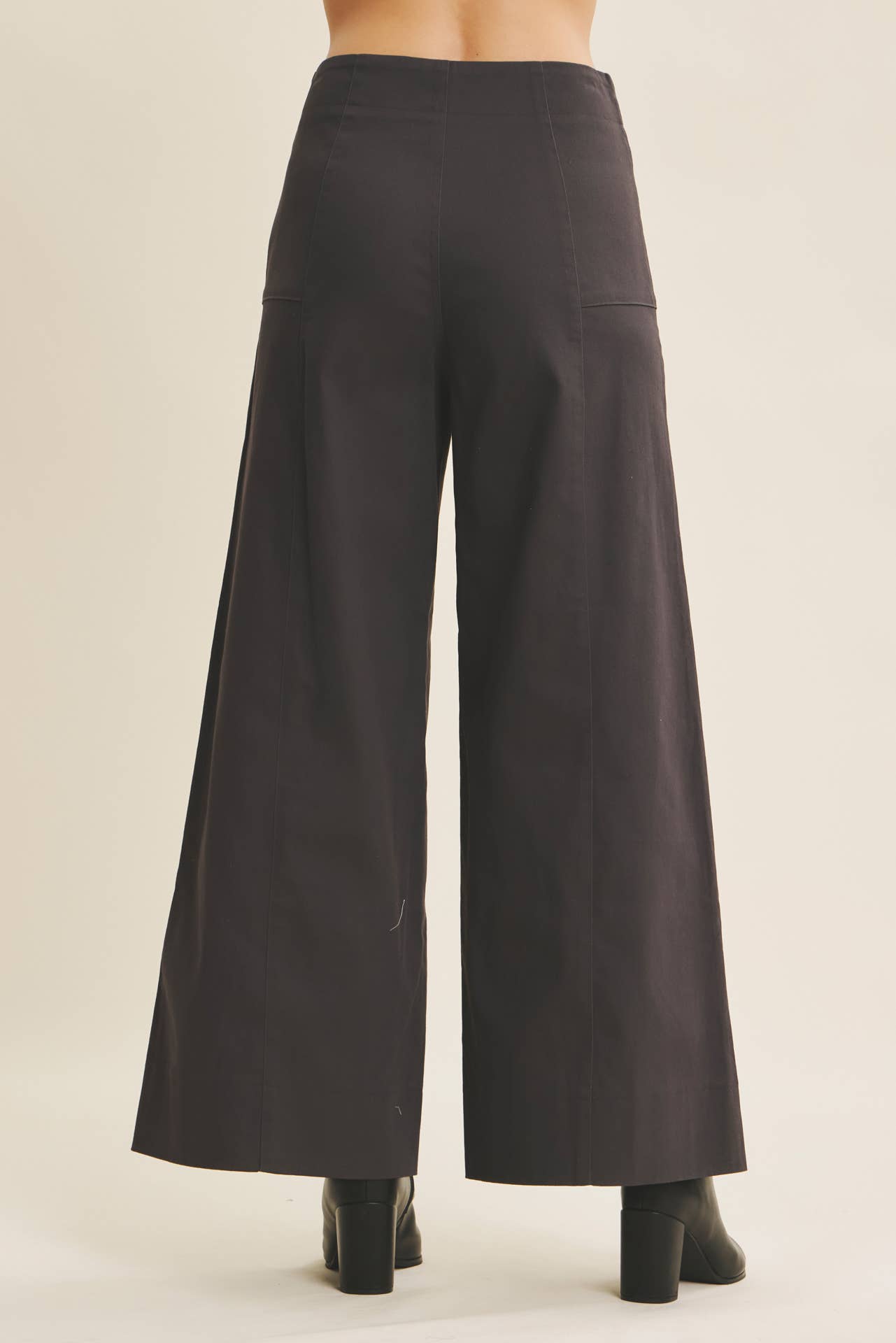 Jamesha Wide Leg Khaki Pants