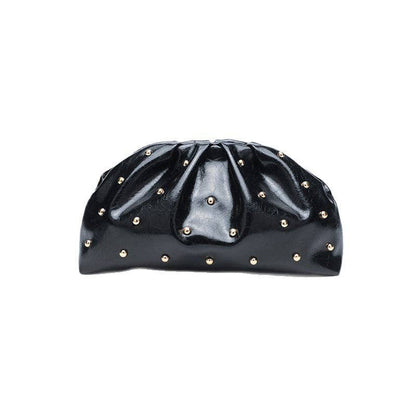 Studded  Rouched Evening Handbag