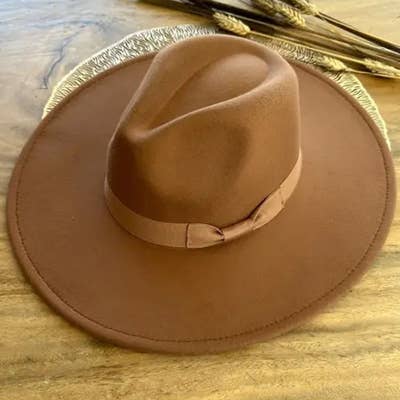 Vegan Felt Panama Hat W/Ribbon