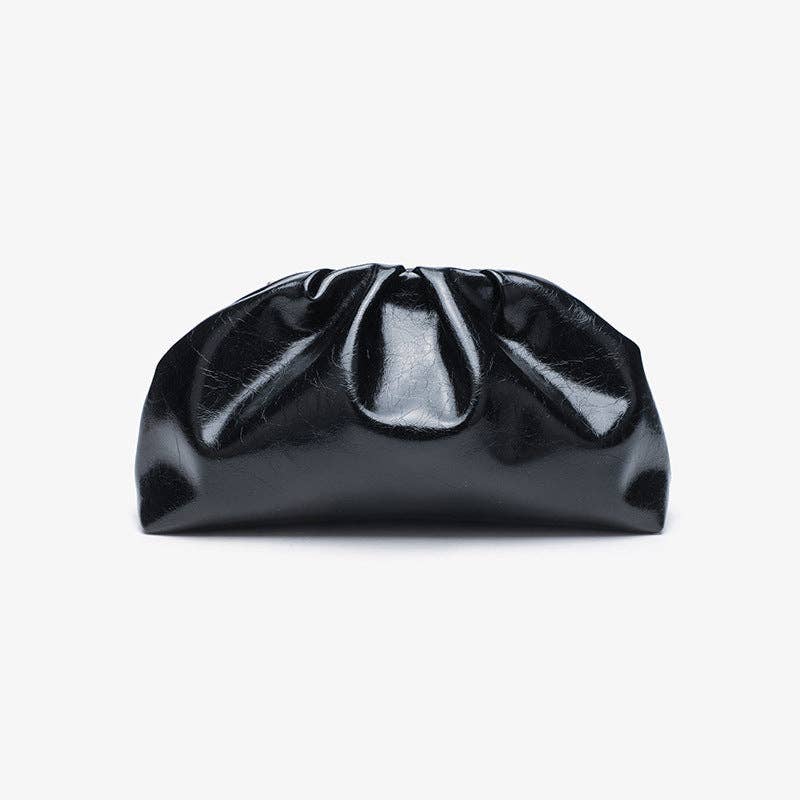 Studded  Rouched Evening Handbag