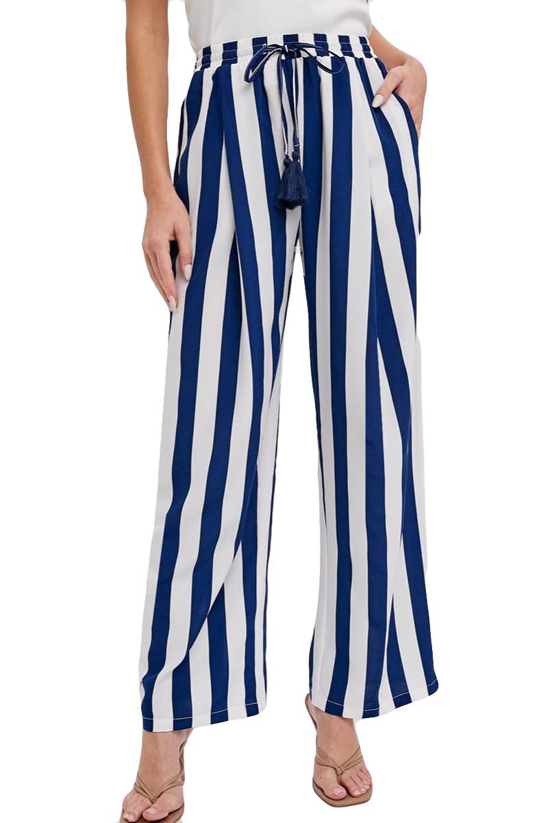 Stripe Wide Leg Pants