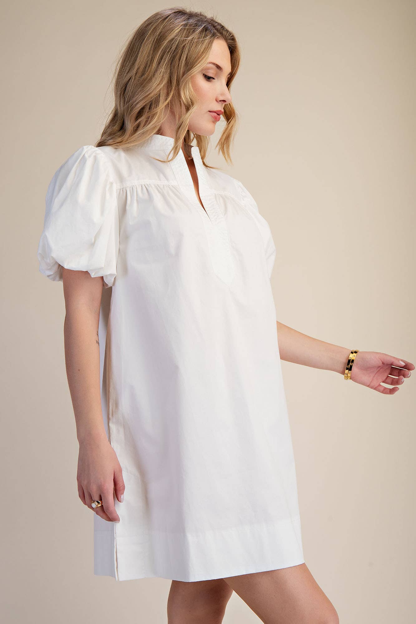 China Bubble Sleeve Mini Dress