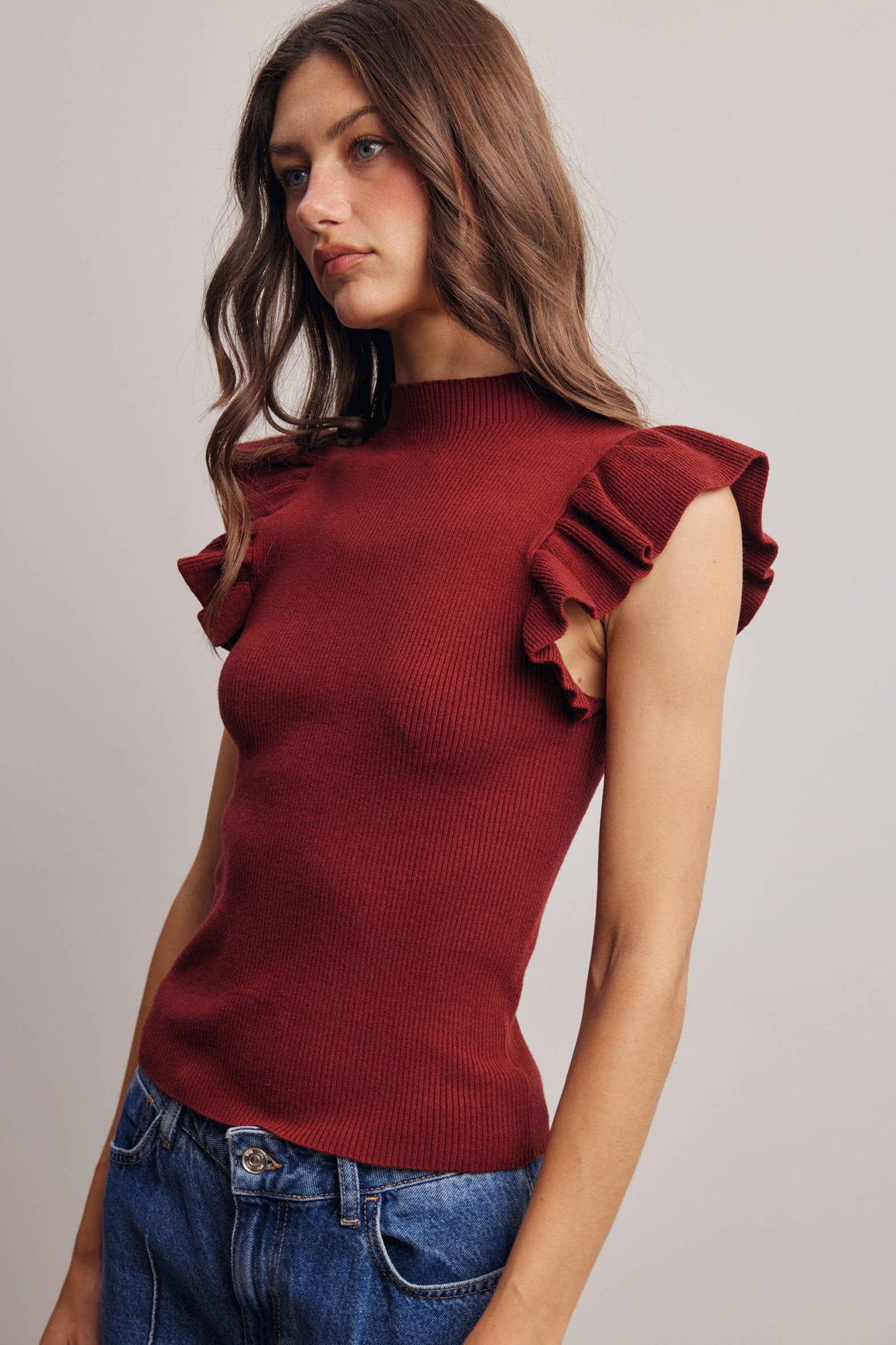 Cameo Ruffle Top By Forte