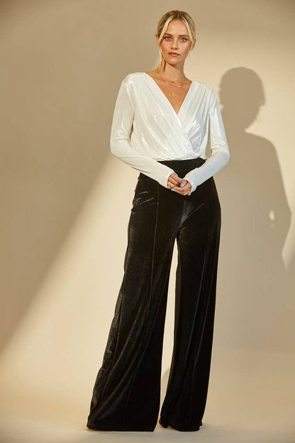 Velvet Palazzo Pants by Wisteria Lane